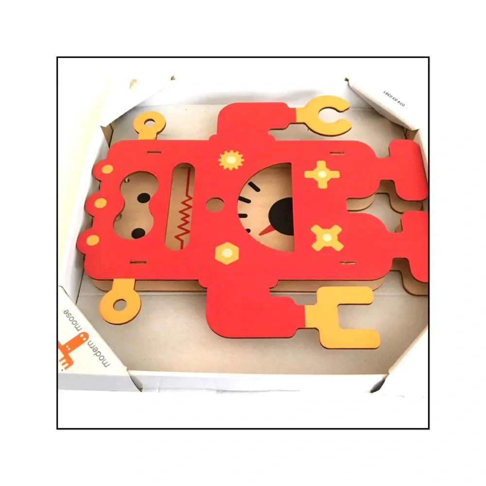 Kid’s 3D Robot Wooden Wall Hanging by Modern Moose